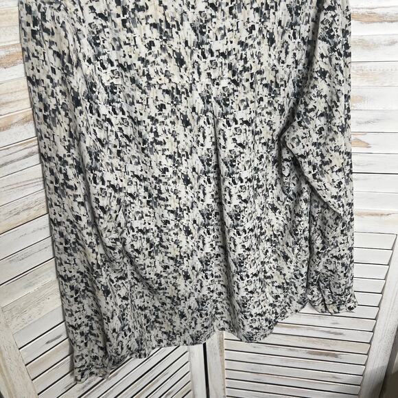 CABI STYLE 3094 Women's L Shatter Long Sleeve Blouse Popover Top Neutral Career - Picture 7 of 13